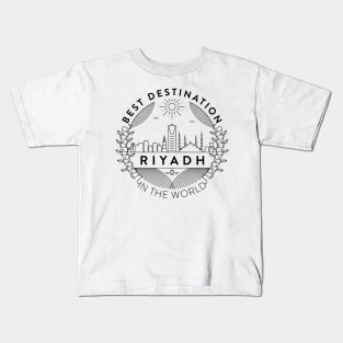 Riyadh Minimal Badge Design Kids T-Shirt